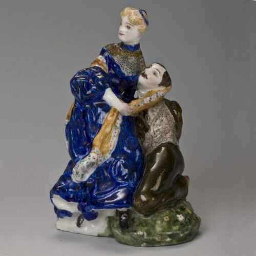 Russian Imperial Porcelain Factory figural group "Couple of the rock" by Konstantin Somov