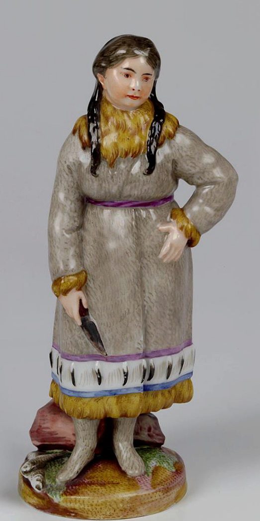 Russian Imperial Porcelain Factory figure "Kamchadalka" by Rachette. Series "People of Russia"
