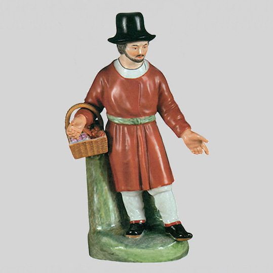 Russian Imperial Porcelain Factory Figure of Fruit Seller by Rachette