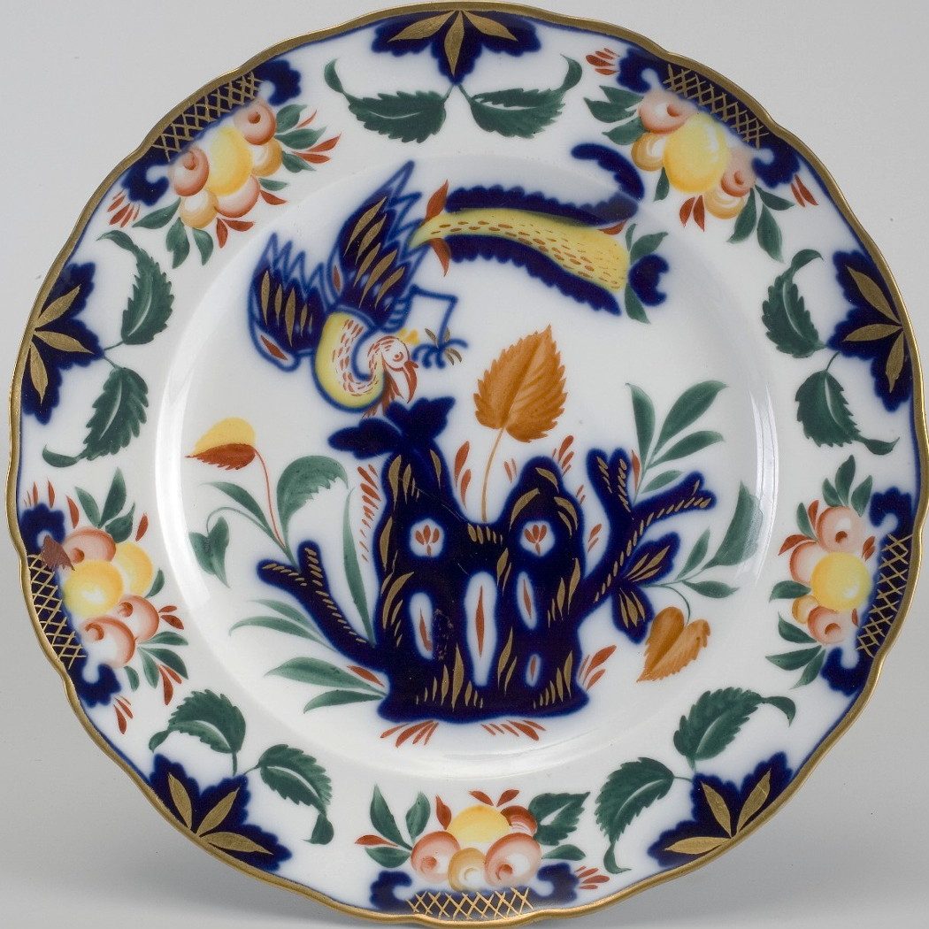 Soviet porcelain plate "Cobalt Fantacy" Chekhonin