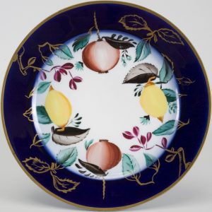 Soviet porcelain plate "Lemons" by Rozendorf