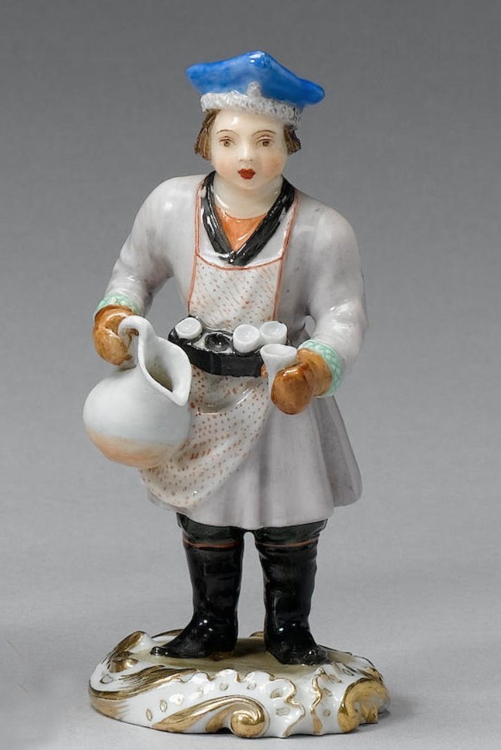 Imperial Russian Porcelain Factory figure "Kvas Vendor". Period of Nicholas I.