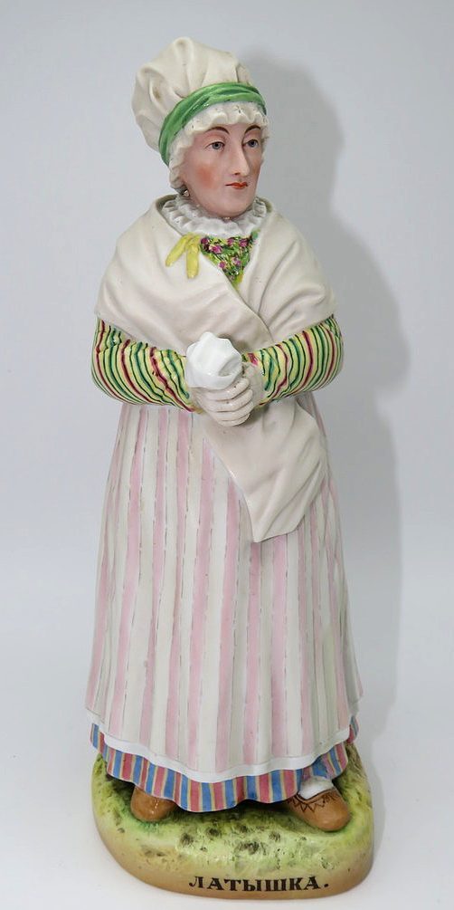 Gardner Kuznetsov porcelain figure of Latvian Woman from People of Russia series