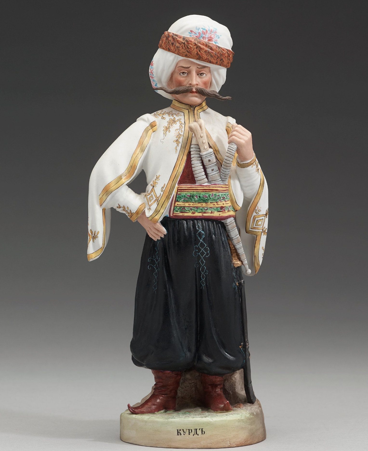 Gardner porcelain figure Kurd from "Peoples of Russia" series