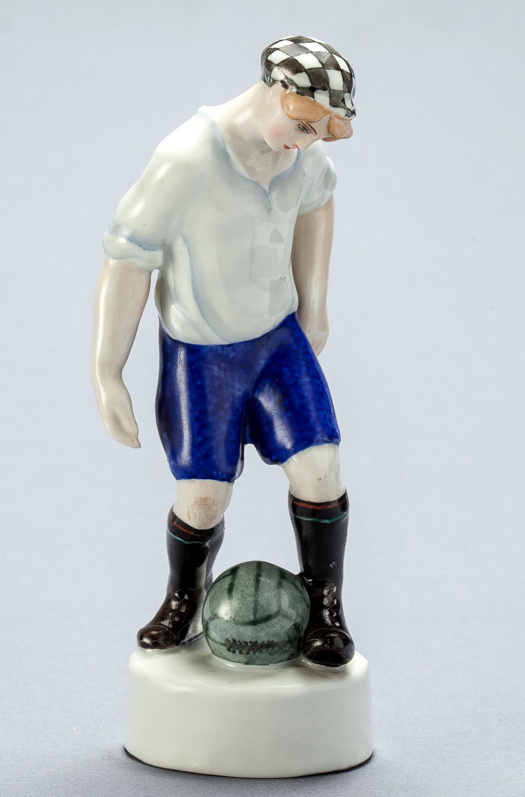 Soviet propaganda porcelain figure of Soccer Player by Danko