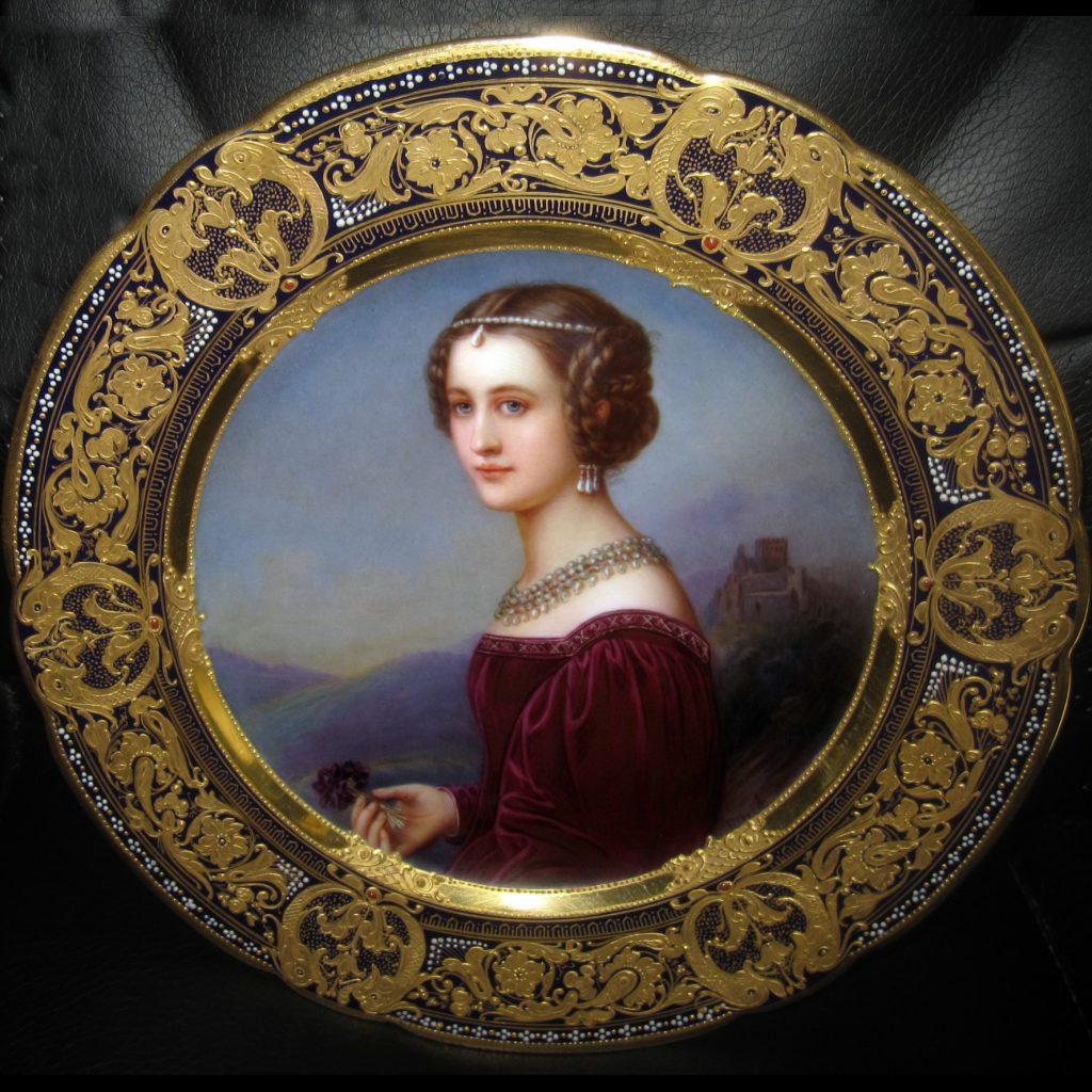 Royal Vienna portrait plate Cornelia Vetterlein after Joseph Stieler