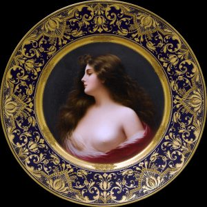 Royal Vienna portrait plate Epanouissement by Boch
