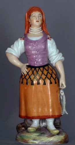 Imperial Russian Porcelain figure Kabardinian Woman by Rachette from "Peoples of Russia" series c.1790