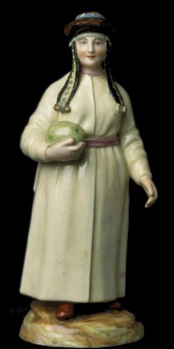 Russian Imperial Porcelain Factory Figure Tatar Woman From People Of Russia Rachette
