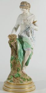 Russian Imperial Porcelain Factory Figure Woman With Bird Nest By Spiess 2