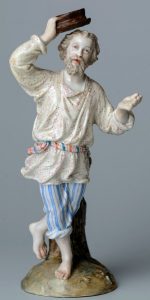 Russian Imperial Porcelain Factory Figure Of Dancing Peasant By Spiess