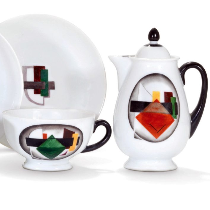Soviet Suprematism porcelain by Alexander Gromov
