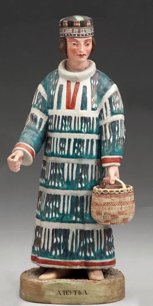 Gardner porcelain figure Aleutka from Peoples of Russia series