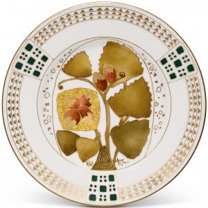 Kornilov Brothers porcelain plate "Hazelnut" by Ivan Galnbek