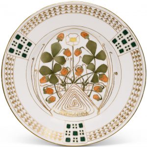 Kornilov Brothers porcelain plate "Strawberry" by Ivan Galnbek