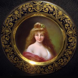 Royal Vienna Portrait Porcelain Plate Meditation