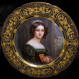 Royal Vienna Portrait Plate Anna Willmayer After Stieler