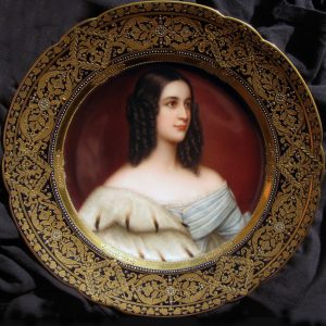 Royal Vienna Portrait Plate Countess Of Waldbott By Wachter After Stieler