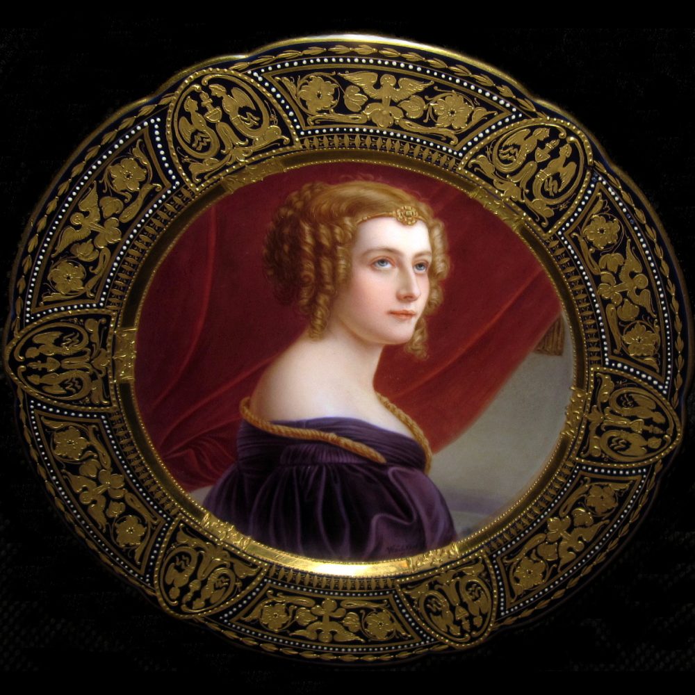 Royal Vienna portrait plate Jane Elizabeth Digby after Stieler