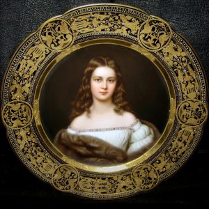 Royal Vienna Portrait Plate Wilhelmine Sulzer By Wagner After Stieler