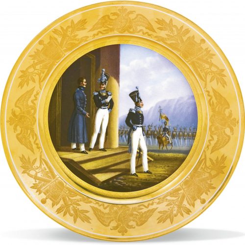 Russian Imperial Porcelain Military Plate 58 Finnish Regiment