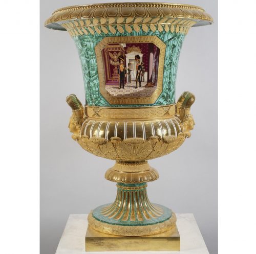 Russian Imperial Porcelain Factory military vase Palace Grenadiers