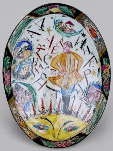 Soviet Porcelain Tray Platter 01 Shchekotikhina Pototskaya