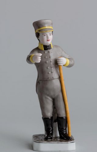 Gardner figure Guard from "Magic Lantern" series. Russian porcelain. 1820s.