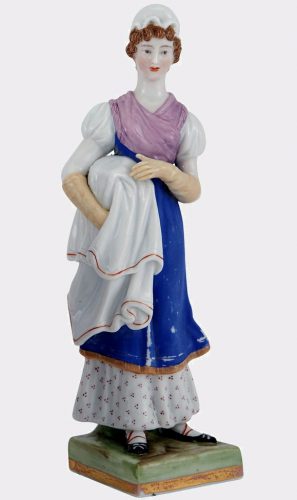 Gardner figurine "Cook from Hamburg". Russian porcelain. 1820s