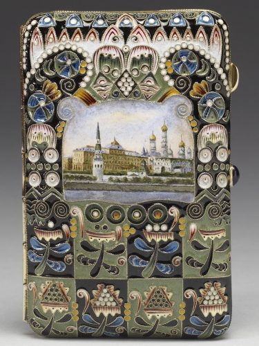 Russian Silver Enamel Cigarette Case Fedor Ruckert 14