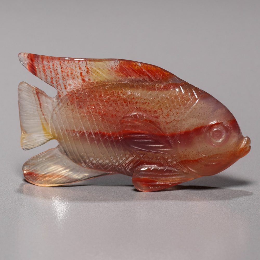 Faberge model of fish. Agate