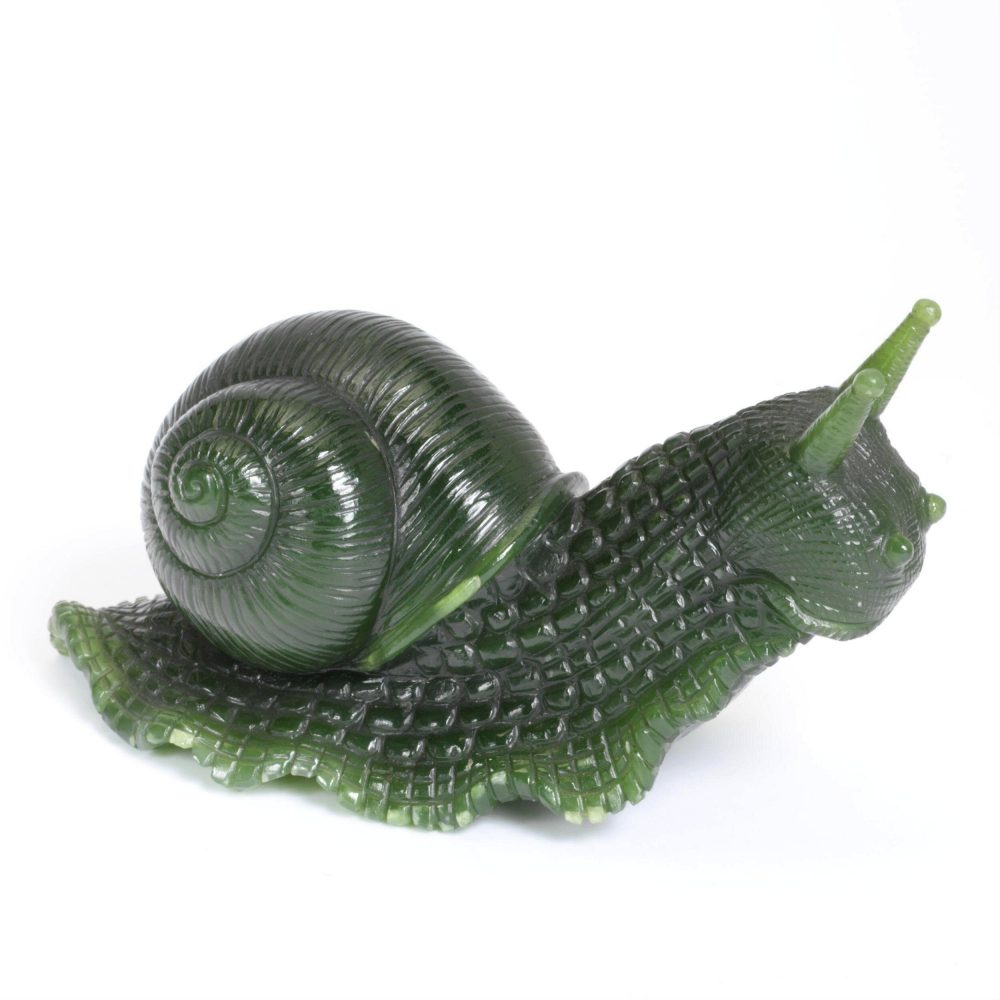 Faberge nephrite jade snail. Carving. Figurine