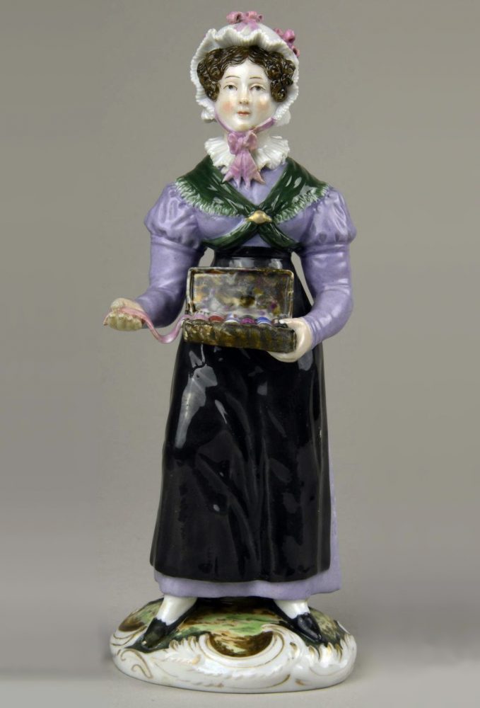 Popov porcelain figure "Ribbons Seller" Торговка Лентами