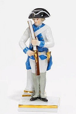 Meissen Saxon Musketeer figurine. Model number K30