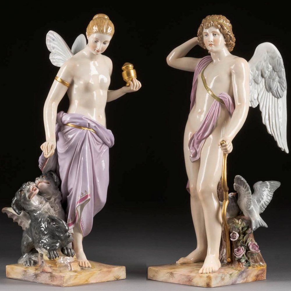 Meissen M176 M180 Psyche Cupid