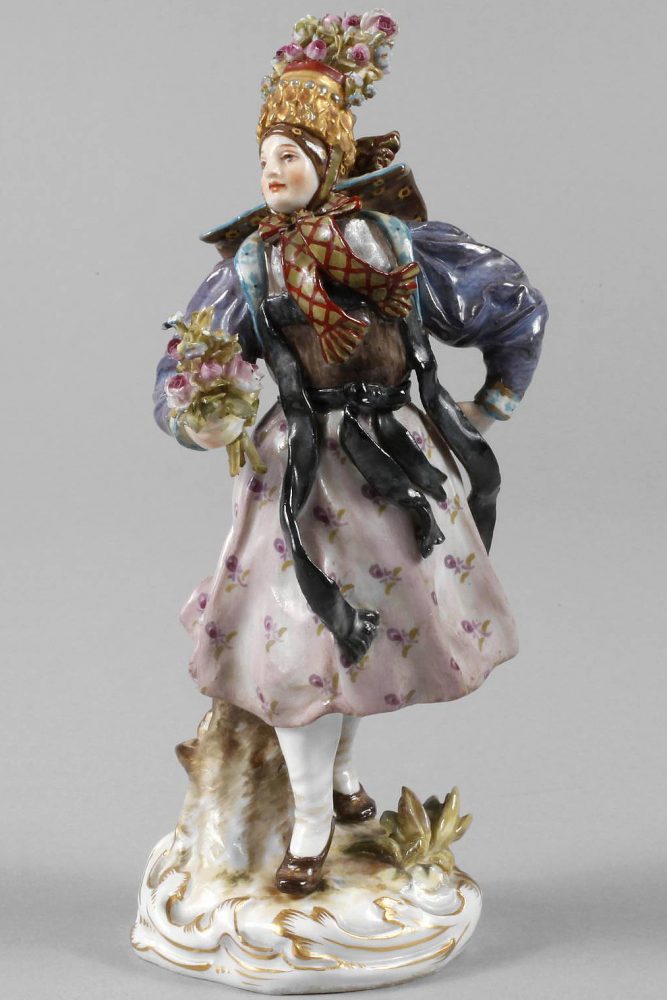 Meissen model number Q190b from the series of 25 figurines in Traditional German Costumes