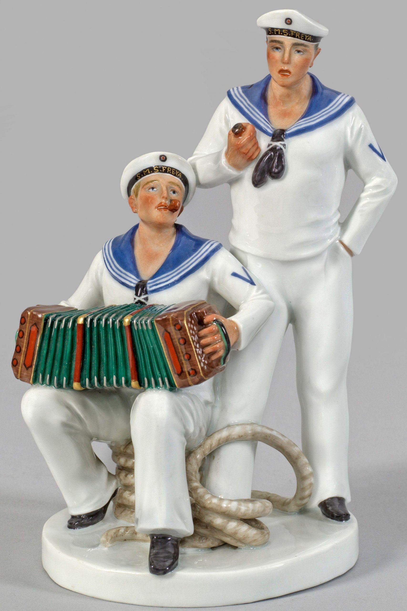 Meissen figural group of German Sailors. Model number E290