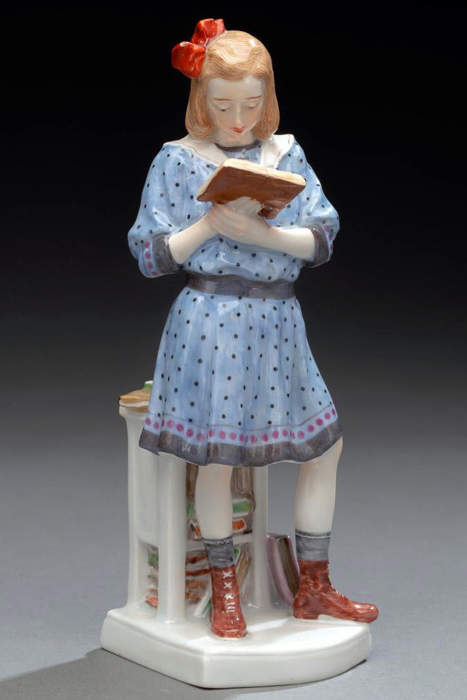 Meissen figure "The Girl with book" by Alfred Konig. Model F232