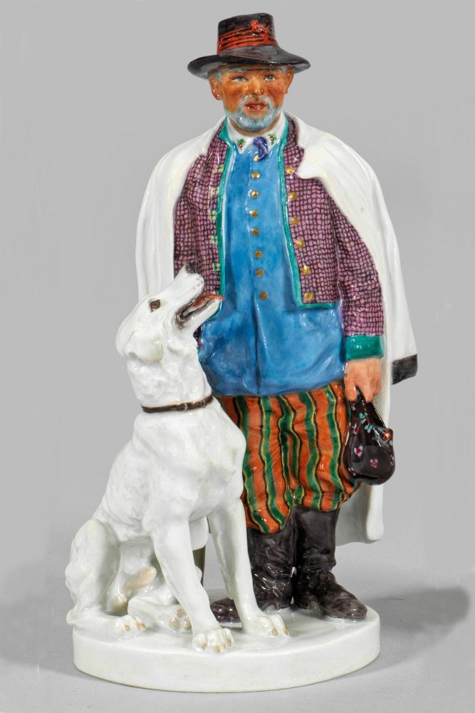 Meissen figural group "Polish Man with dog". Model number V161