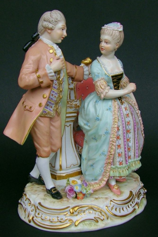 Meissen Figural Group "Bickering Couple". Model O159 by Ringler