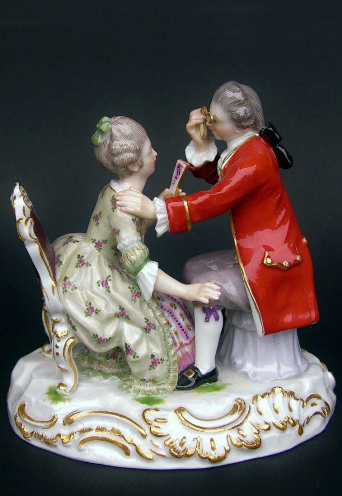 Meissen figural group "Eye Doctor". Model O174 by Ringler