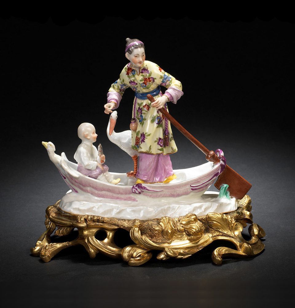Meissen Chinese 06 Figural Group Boat