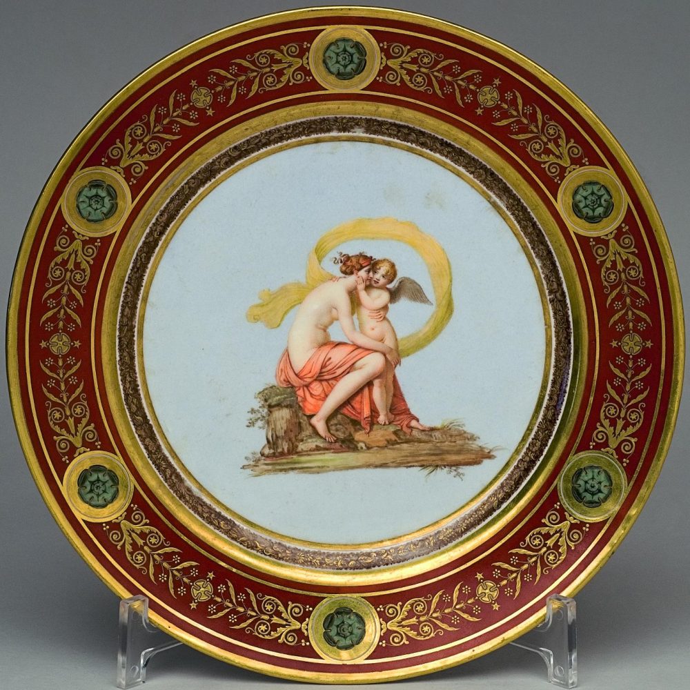 Sevres plate "Cupid and his mother Venus" from Olympic Service