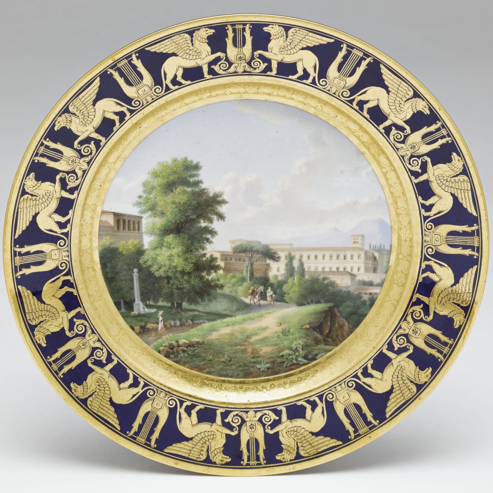 Sevres Plate 14b Service Des Vues Diverses Palais Du Quirinal A Rome