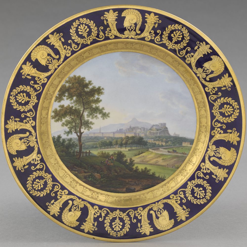 View of Edinburgh from the North West after 1795 engraving by Robert Scott after drawing by Andrew Wilson.