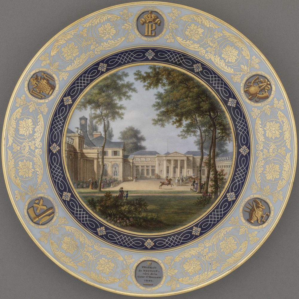 Sevres plate - Service Historique - Chateau de Neuilly