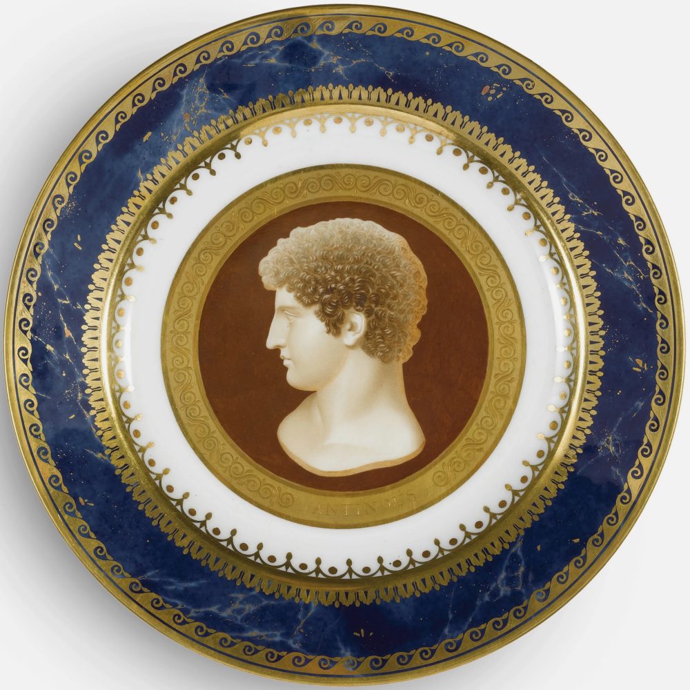 Sevres service iconographique plate Antinous