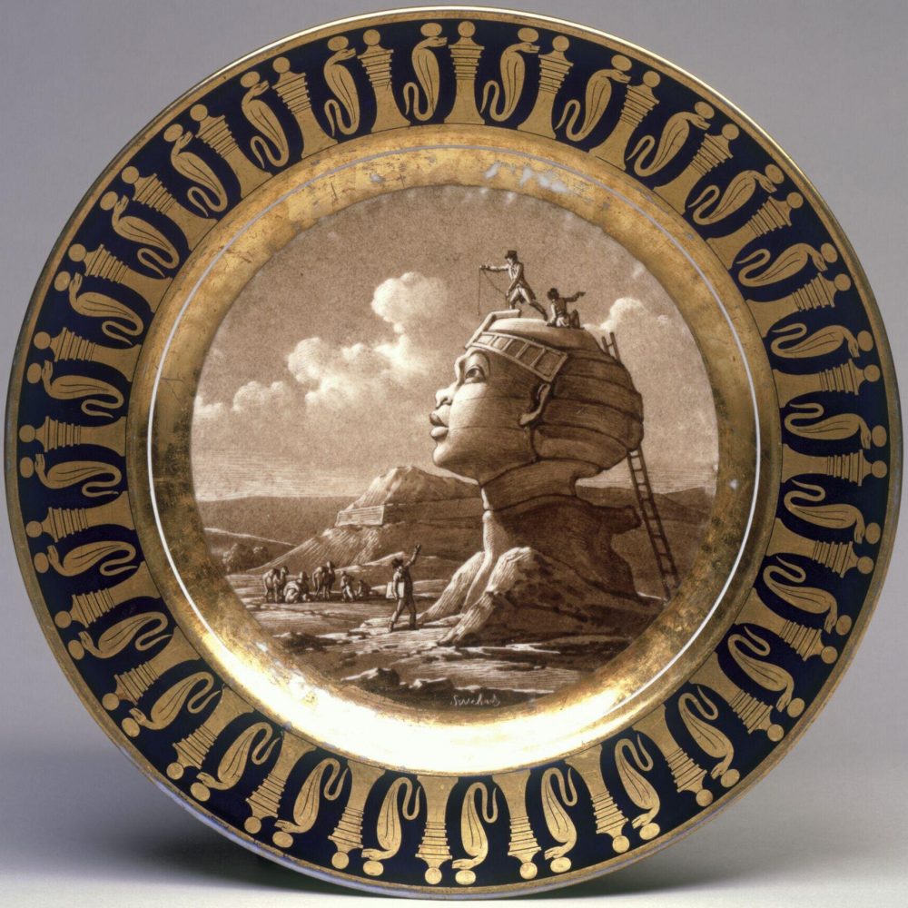 Sevres porcelain plate from Egyptian Service - Sphinx