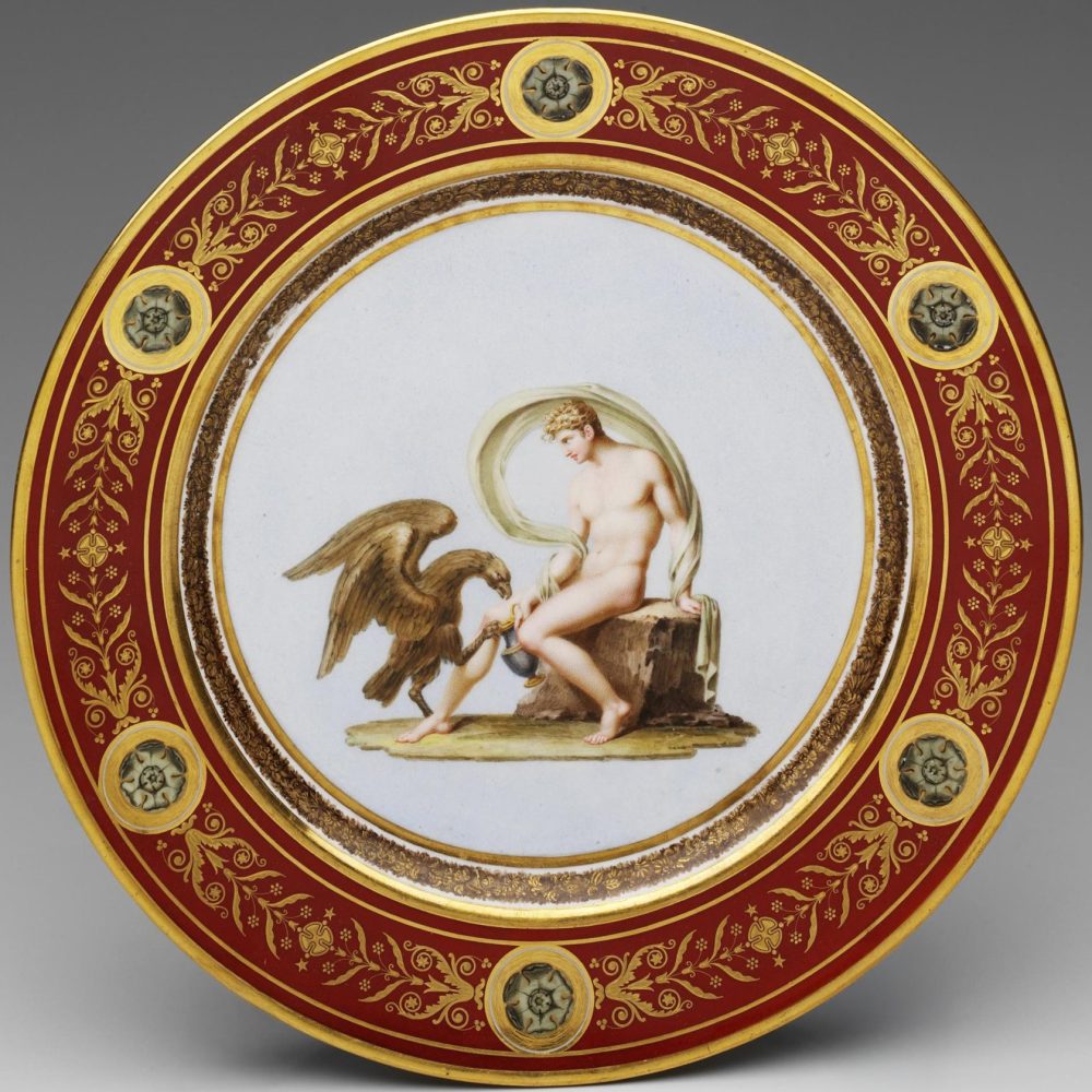 Sevres Plate Olympic Service 29 Ganymede And Eagle