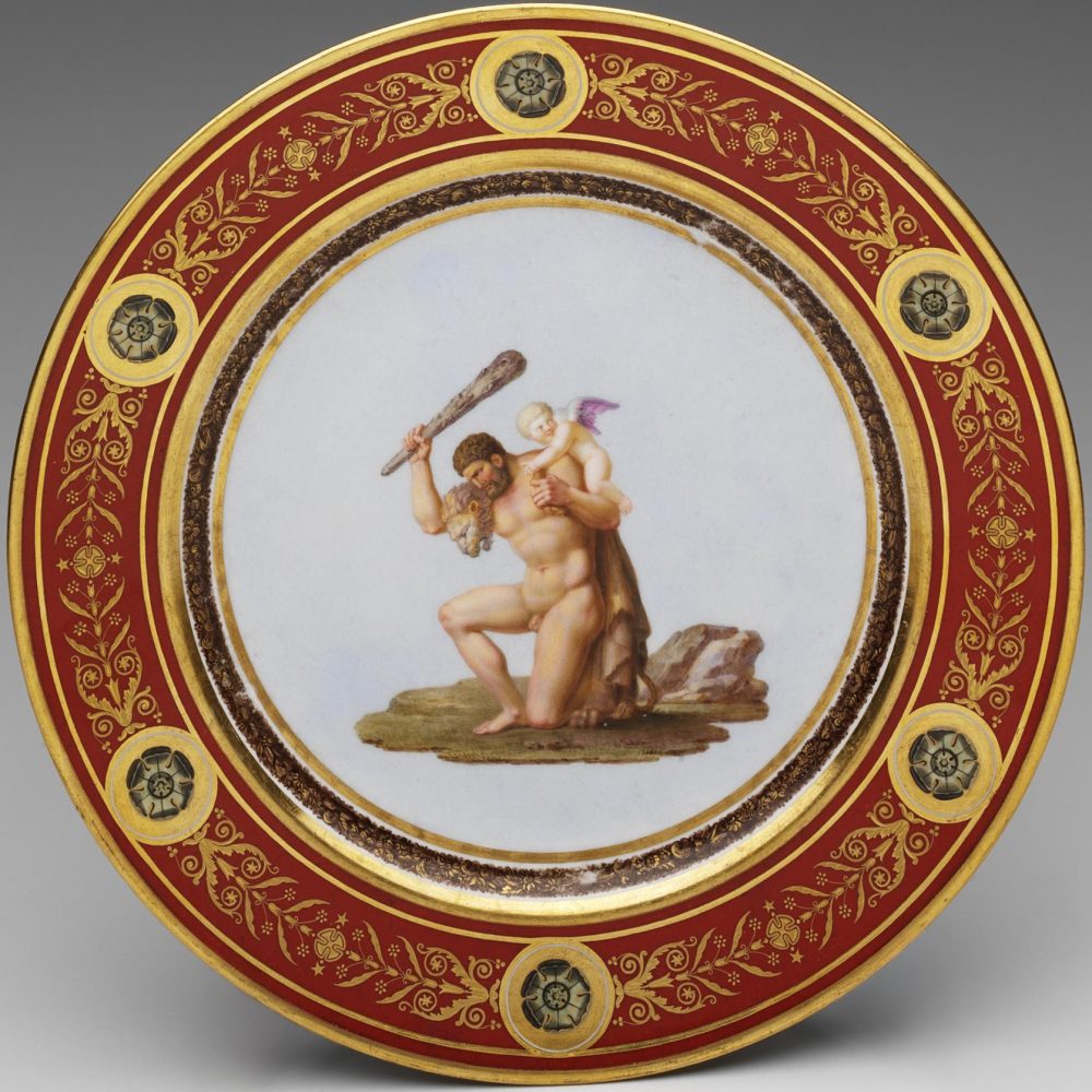Sevres Plate Olympic Service 35 Hercules And Cupid 1